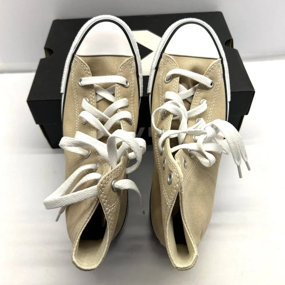 Converse Hi Tops All Star Youth Size 5.5 Nutty Granola White Trim New in Box
